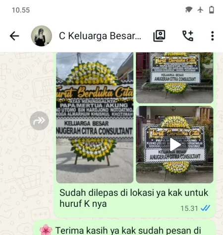 Pengiriman Papan Bunga Duka Sukabungah Sukajadi